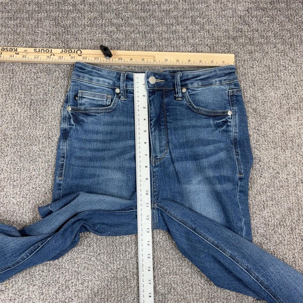 Judy Blue Jeans Womens 7 Medium Wash Mid Rise Skinny Distressed Stretch Denim - Picture 4 of 8